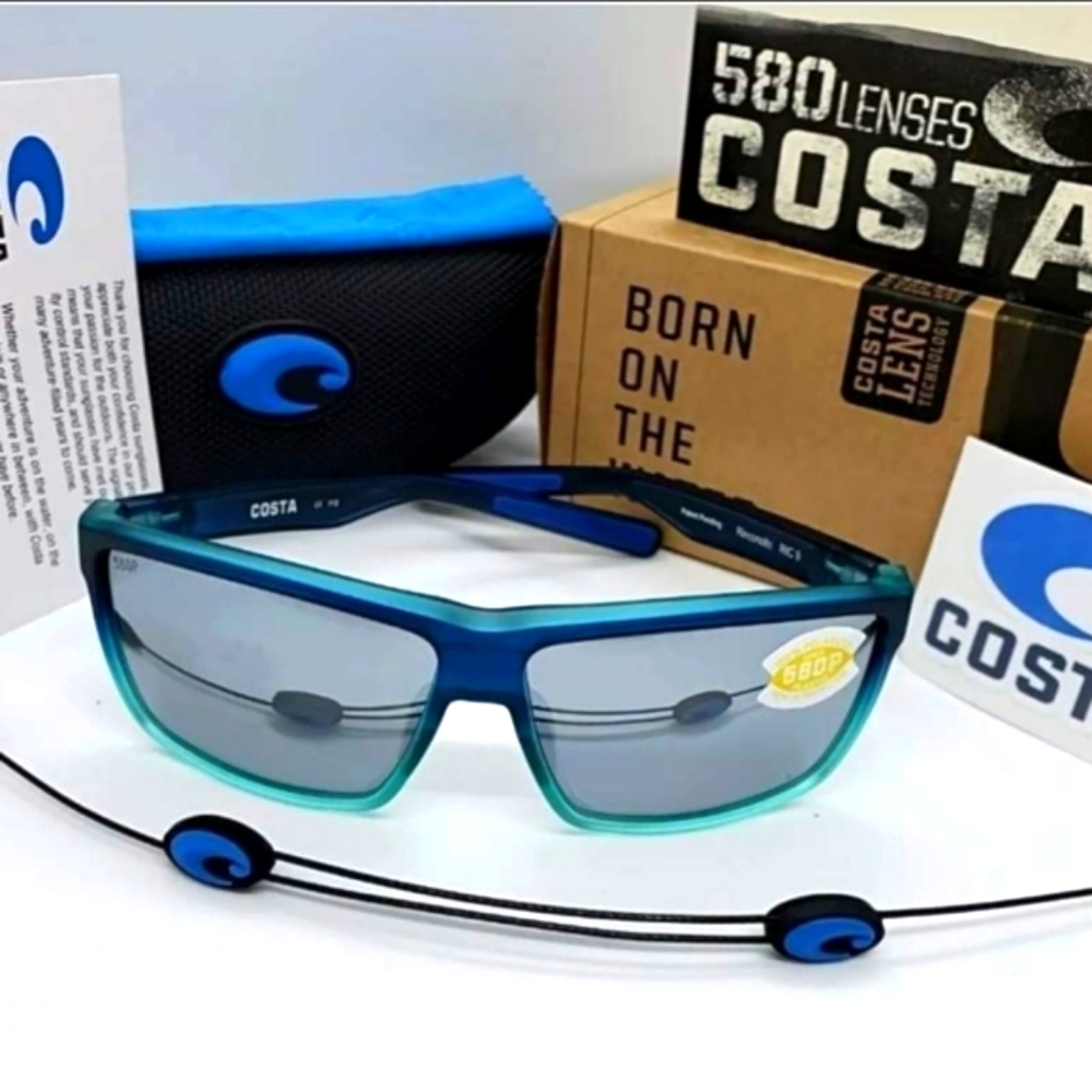 NEW IN CASE! Polarized Rinconito Style Sunglasses FREE Costa Case & Costa Leash